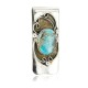 Handmade Certified Authentic Navajo Nickel and .925 Sterling Silver Natural Turquoise Native American Money Clip 10524-1 Handmade Certified Authentic Navajo Nickel and .925 Sterling Silver Natural Turquoise Native American Money Clip 10524-1