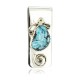 Handmade Certified Authentic Navajo Nickel and .925 Sterling Silver Natural Turquoise Native American Money Clip 10524-4 Handmade Certified Authentic Navajo Nickel and .925 Sterling Silver Natural Turquoise Native American Money Clip 10524-4