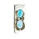 Handmade Certified Authentic Navajo Nickel and .925 Sterling Silver Natural Turquoise Native American Money Clip 10525-1 Handmade Certified Authentic Navajo Nickel and .925 Sterling Silver Natural Turquoise Native American Money Clip 10525-1