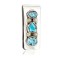 Handmade Certified Authentic Navajo Nickel and .925 Sterling Silver Natural Turquoise Native American Money Clip 10528-1