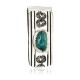 Handmade Certified Authentic Navajo Nickel and .925 Sterling Silver Natural Turquoise Native American Money Clip 11238-9