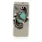Handmade Navajo Nickel and .925 Sterling Silver Natural Turquoise Native American Money Clip 11250-111 Handmade Navajo Nickel and .925 Sterling Silver Natural Turquoise Native American Money Clip 11250-111