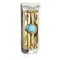 Handmade Certified Authentic Navajo Nickel and Brass Natural Turquoise Native American Money Clip 10523-1