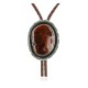 Handmade Certified Authentic Navajo Nickel Natural Agate Native American Bolo Tie 24393-4 Handmade Certified Authentic Navajo Nickel Natural Agate Native American Bolo Tie 24393-4