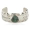Handmade Certified Authentic Navajo Nickel Natural Turquoise Native American Bracelet 1 12784-9