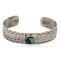 Handmade Certified Authentic Navajo Nickel Natural Turquoise Native American Bracelet 12796-7