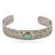 Handmade Certified Authentic Navajo Nickel Natural Turquoise Native American Bracelet 12796-92