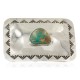 Handmade Certified Authentic Navajo Nickel Natural Turquoise Native American Buckle 1207-2