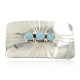 Handmade Certified Authentic Navajo Nickel Natural Turquoise Native American Buckle 1210