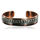 Handmade Certified Authentic Navajo Pure .925 and Copper Native American Bracelet 12713