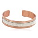 Handmade Certified Authentic Navajo Pure .925 Sterling Silver and Copper Native American Bracelet 12703-11