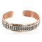 Handmade Certified Authentic Navajo Pure .925 Sterling Silver and Copper Native American Bracelet 12712