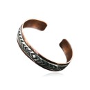 Handmade Certified Authentic Navajo Pure .925 Sterling Silver and Copper Native American Bracelet 12731