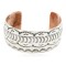Handmade Certified Authentic Navajo Pure .925 Sterling Silver and Copper Native American Bracelet 12779-1