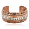Handmade Certified Authentic Navajo Pure .925 Sterling Silver and Copper Native American Bracelet 12843-3