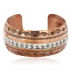 Handmade Certified Authentic Navajo Pure .925 Sterling Silver and Copper Native American Bracelet 12843-3
