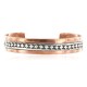 Handmade Certified Authentic Navajo Pure .925 Sterling Silver and Copper Native American Bracelet 12902-5