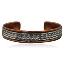 Handmade Certified Authentic Navajo Pure .925 Sterling Silver and Copper Native American Bracelet 370916125756