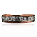 Handmade Navajo Pure .925 Sterling Silver and Copper Native American Bracelet 370917015732