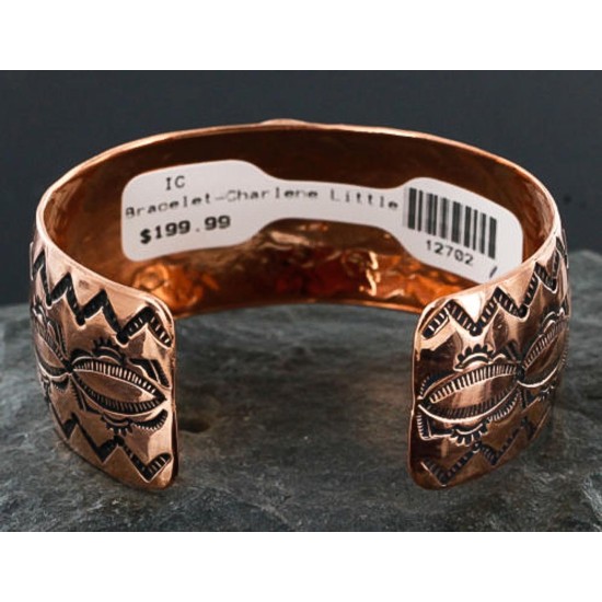 HANDMADE Certified Authentic Navajo Pure .925 Sterling Silver and Copper Native American Bracelet 371105274431