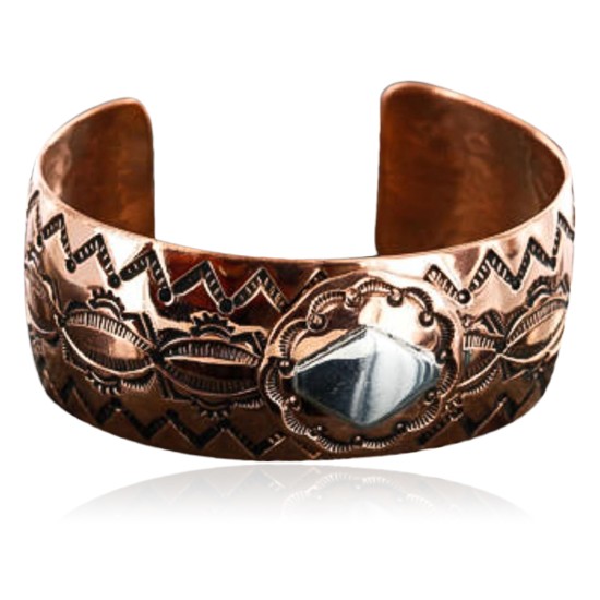 HANDMADE Certified Authentic Navajo Pure .925 Sterling Silver and Copper Native American Bracelet 371105274431