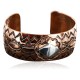 HANDMADE Certified Authentic Navajo Pure .925 Sterling Silver and Copper Native American Bracelet 371105274431