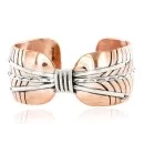 Handmade Navajo Pure .925 Sterling Silver and Copper Native American Bracelet 371202322570