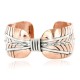 Handmade Certified Authentic Navajo Pure .925 Sterling Silver and Copper Native American Bracelet 371202322570