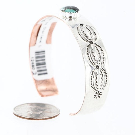 Handmade Certified Authentic Navajo Pure .925 Sterling Silver and Copper Native American Bracelet 371286870467