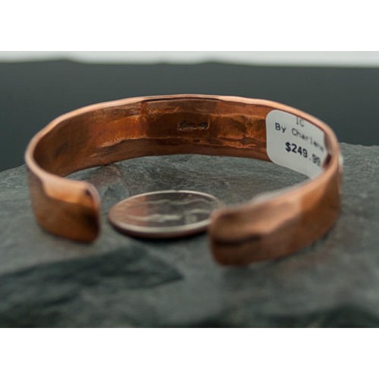 Handmade Certified Authentic Navajo Pure .925 Sterling Silver and Copper Native American Cuff Bracelet 390678191921