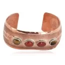 Handmade Navajo Pure .925 Sterling Silver and Copper Natural Charoite Tigers Eye Native American Bracelet 12802