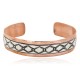 Handmade Certified Authentic Navajo Pure .925 Sterling Silver Copper Native American Bracelet 12809-4