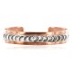 Handmade Certified Authentic Navajo Pure .925 Sterling Silver Copper Native American Bracelet 12902-3