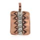 Handmade Certified Authentic Navajo Pure .925 Sterling Silver Native American Copper Pendant 13127-2