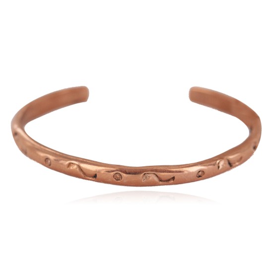 Handmade Certified Authentic Navajo Pure Copper Native American Baby Bracelet 13146-8