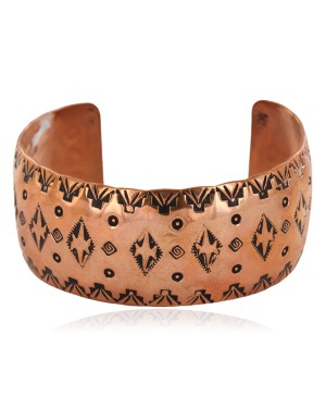 Handmade Certified Authentic Navajo Pure Copper Native American Bracelet 12777-71