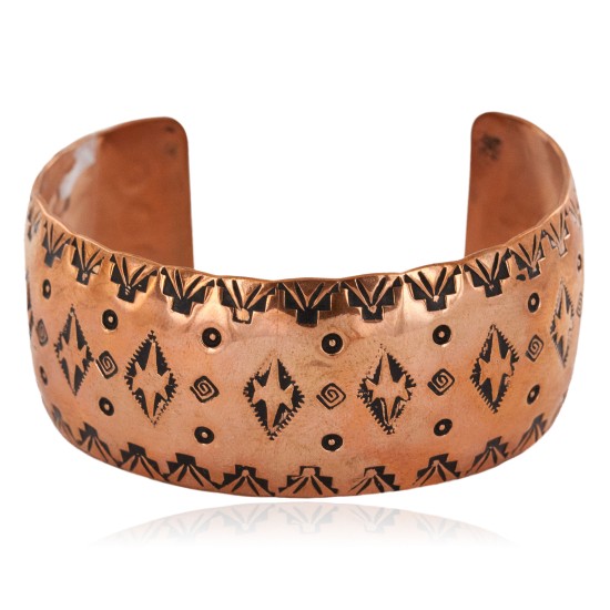 Handmade Certified Authentic Navajo Pure Copper Native American Bracelet 12777-71