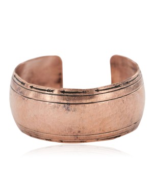 Handmade Certified Authentic Navajo Pure Copper Native American Bracelet 12868-11