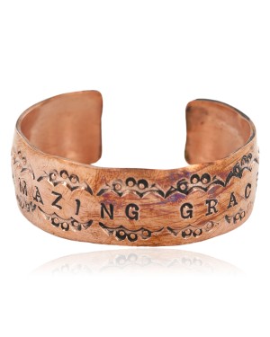 Handmade Certified Authentic Navajo Pure Copper Native American Bracelet 12868-7