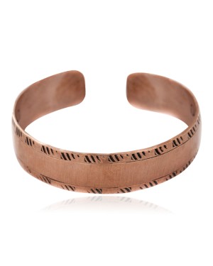 Handmade Certified Authentic Navajo Pure Copper Native American Bracelet 12988
