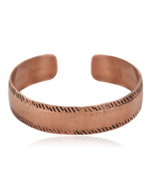 Handmade Certified Authentic Navajo Pure Copper Native American Bracelet 12989