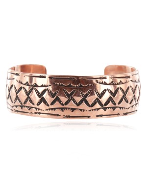 Handmade Certified Authentic Navajo Pure Copper Native American Bracelet 24463