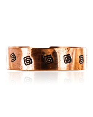 Handmade Certified Authentic Navajo Pure Copper Native American Ring  16980-15