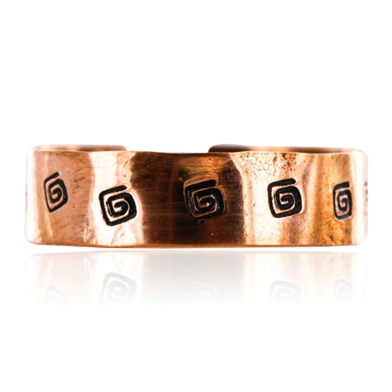 Handmade Certified Authentic Navajo Pure Copper Native American Ring  16980-15