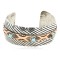 Handmade Certified Authentic Navajo Pure Nickel and Copper Native American Bracelet Natural Turquoise 12844-4