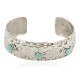Handmade Certified Authentic Navajo Pure Nickel Native American Bracelet Natural Turquoise 12861-3