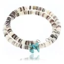 Handmade Navajo Turquoise and HEISHI Native American Bracelet 371006051166