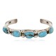 Handmade Certified Authentic Nuggets Navajo .925 Sterling Silver Natural Turquoise Native American Bracelet 12798-1