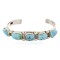 Handmade Certified Authentic Nuggets Navajo .925 Sterling Silver Natural Turquoise Native American Bracelet 2 12798-3