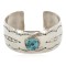 Handmade Certified Authentic Robert Littel Navajo Nickel Natural Turquoise Native American Bracelet 12784-1-0